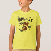 Skjorta för Rawr Dinosaurfödelsedag