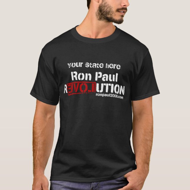 Skjorta för Ron Paul revolutionpersonlig T-shirt (Framsida)