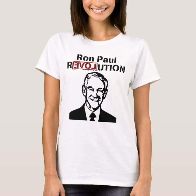 Skjorta för Ron Paul revolutionutslagsplats T-shirt (Framsida)