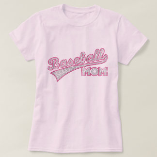 Skjorta för rosa- och grå färgbaseballmamma tee