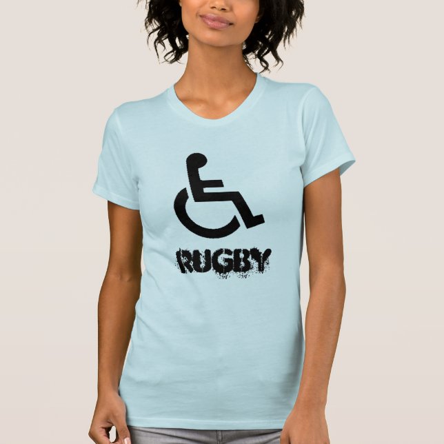 Skjorta för rullstolRugbyMurderball sport T-shirt (Framsida)