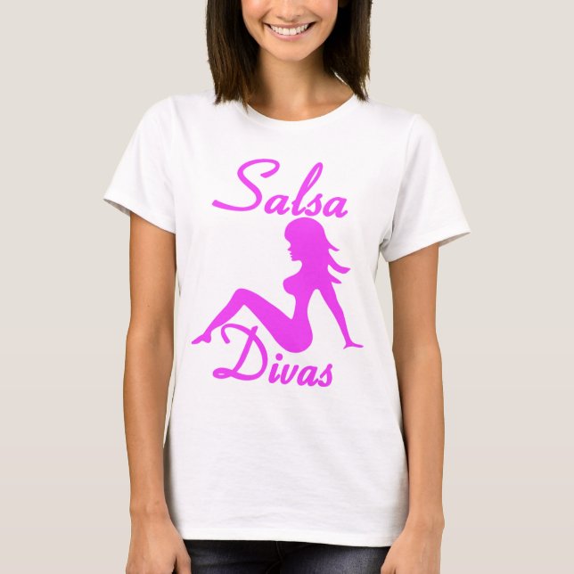 Skjorta för salsaDivadans Tee Shirt (Framsida)