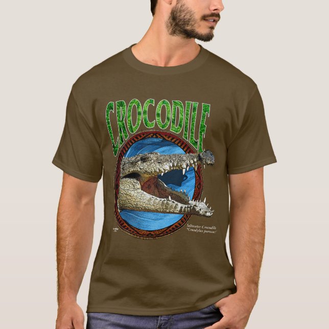 Skjorta för Saltwaterkrokodil T T Shirt (Framsida)