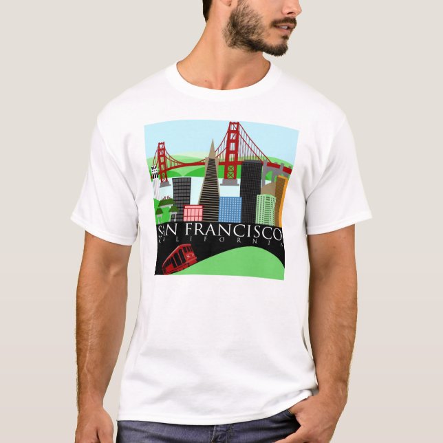 Skjorta för San Francisco horisont t Tee Shirt (Framsida)