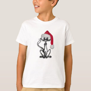 Skjorta för Santa kattunge T Tee Shirt