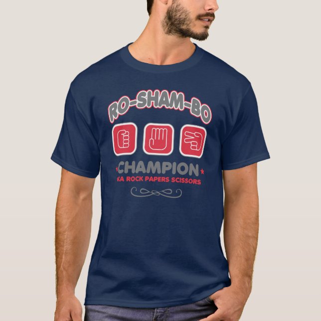 Skjorta för sax T för sten papper T-shirt (Framsida)