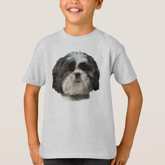 Skjorta för Shih Tzu hundutslagsplats T Shirt (Framsida)