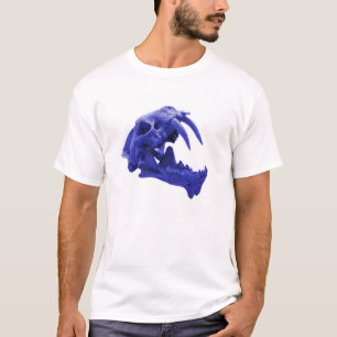 Skjorta för skalle för blåttSabretooth tiger T-shirt