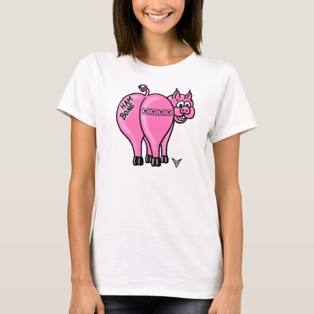 Skjorta för skinkabenkvinnor tee shirt (Framsida)