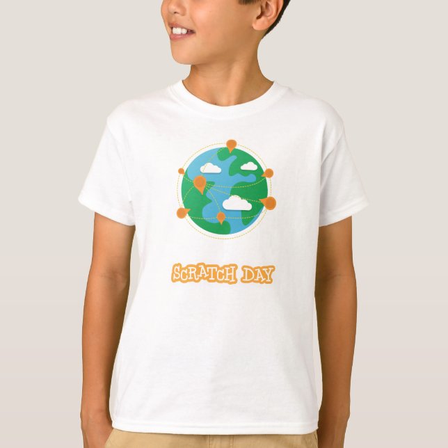 Skjorta för skrapadagjordklot (ungar) t-shirt (Framsida)