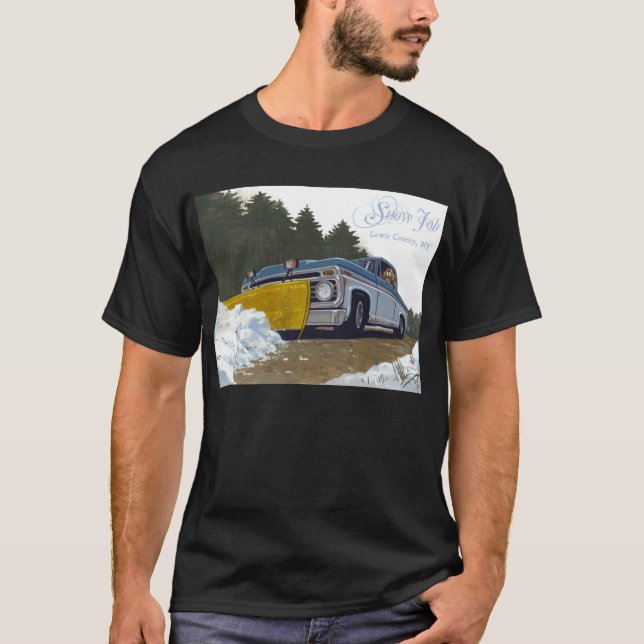 Skjorta för snöjobb tee shirt (Framsida)