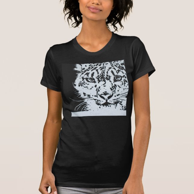 Skjorta för snöLeopard T Shirt (Framsida)