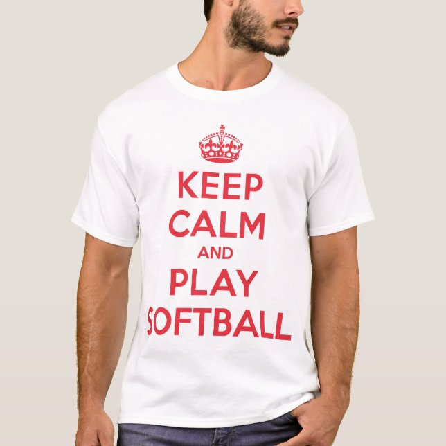 Skjorta för softball för behållalugnlek t-shirt (Framsida)