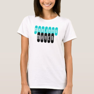 skjorta för spelare för svart för mahjongmavena t-shirt