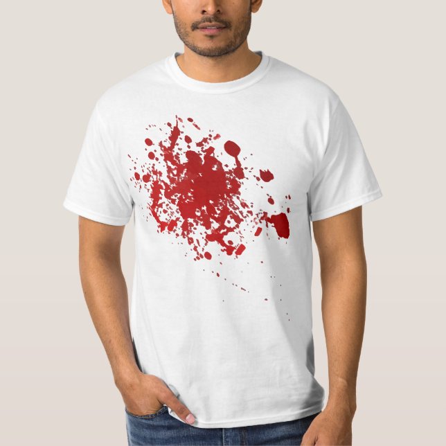 Skjorta för splatter för ZombieHalloween blod T-shirt (Framsida)