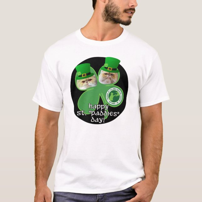 skjorta för St.-paddiesdag - svarten cirklar 2 Tee Shirt (Framsida)