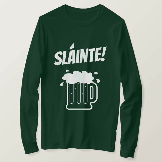 Skjorta för st patricks day för Sláinte T Shirt (Design framsida)