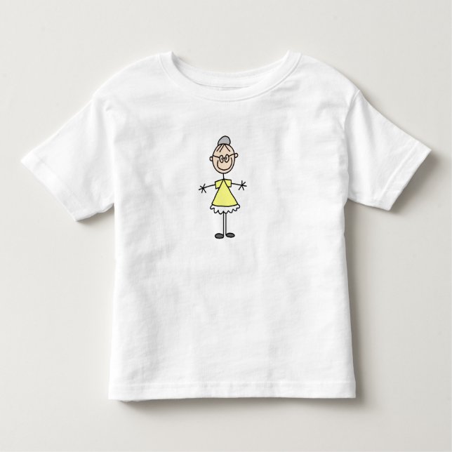 Skjorta för stick figurfamiljmormor t shirt (Framsida)