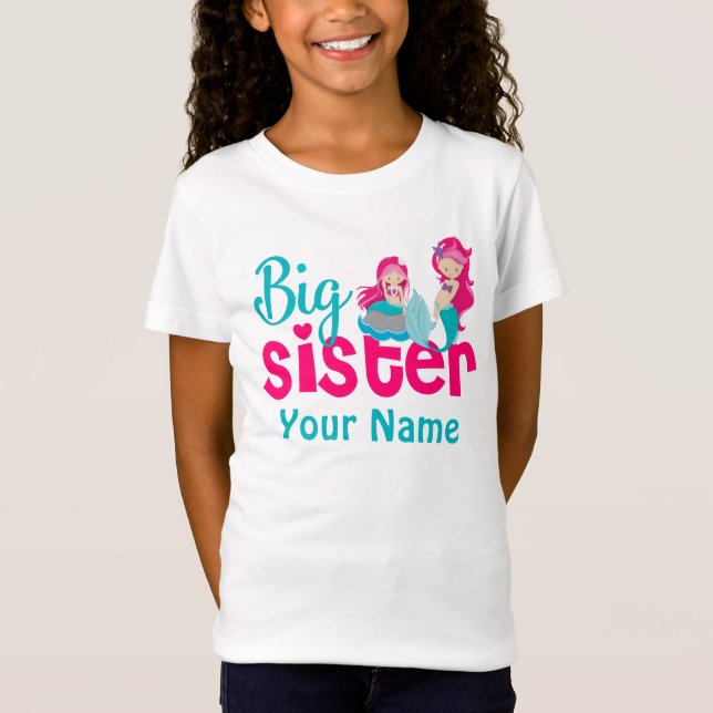 Skjorta för storasystersjöjungfrupersonlig tee shirt (Framsida)