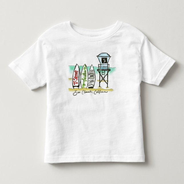 Skjorta för surfaSan Clemente småbarn Tee Shirt (Framsida)