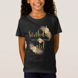 Skjorta för svart för Boho chic guld- T Shirt