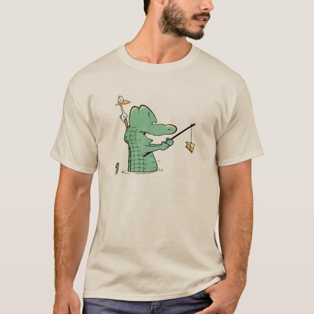 Skjorta för tecknad för alligatorluftfartyg tee shirt (Framsida)