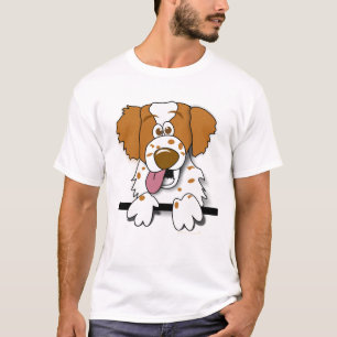 Skjorta för tecknad hund för amerikanBrittany T Shirt