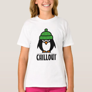 Skjorta för tecknad t för nyckfull chilloutpingv t-shirt