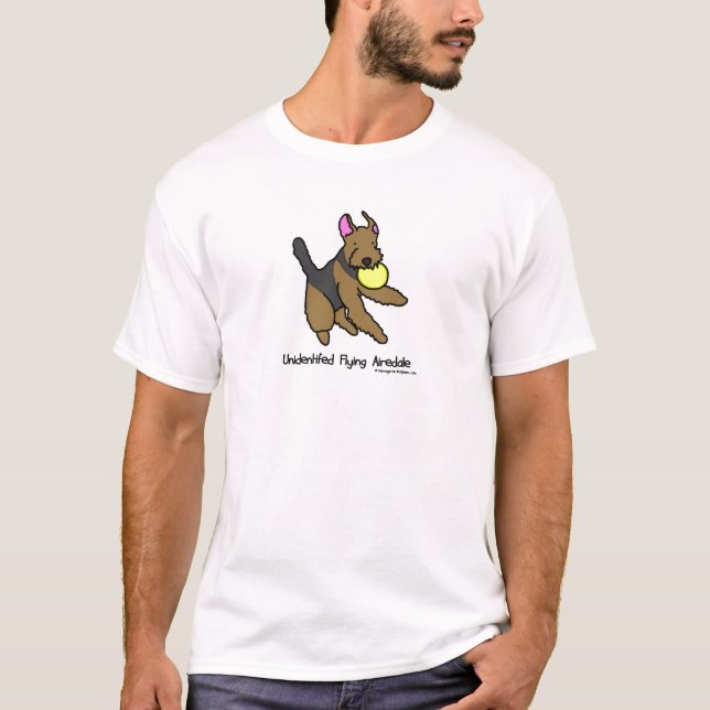 Skjorta för Terrier T för disketthundAiredale Shirt (Framsida)