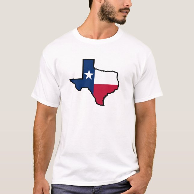 Skjorta för Texas statlig flagga T Tee (Framsida)