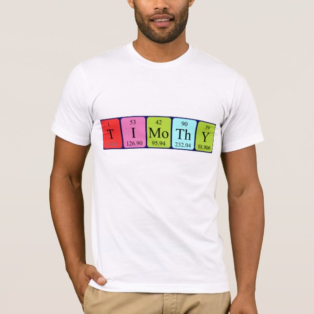 Skjorta för Timothy periodisk bordnamn Tee Shirt (Framsida)