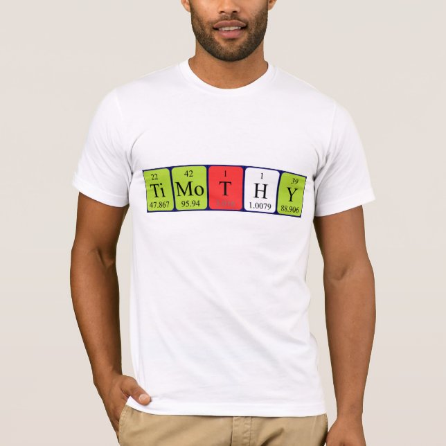 Skjorta för Timothy periodisk bordnamn Tee Shirt (Framsida)