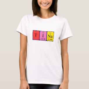 Skjorta för Tina periodisk bordnamn T-shirt