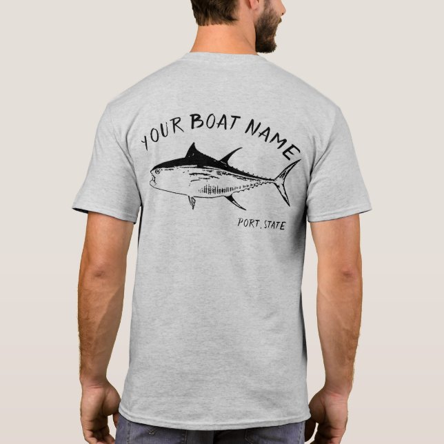 Skjorta för tonfiskfartygnamn tee shirt (Baksida)