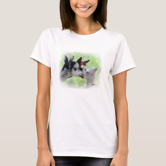 Skjorta för tre Alpacas T-shirt (Framsida)