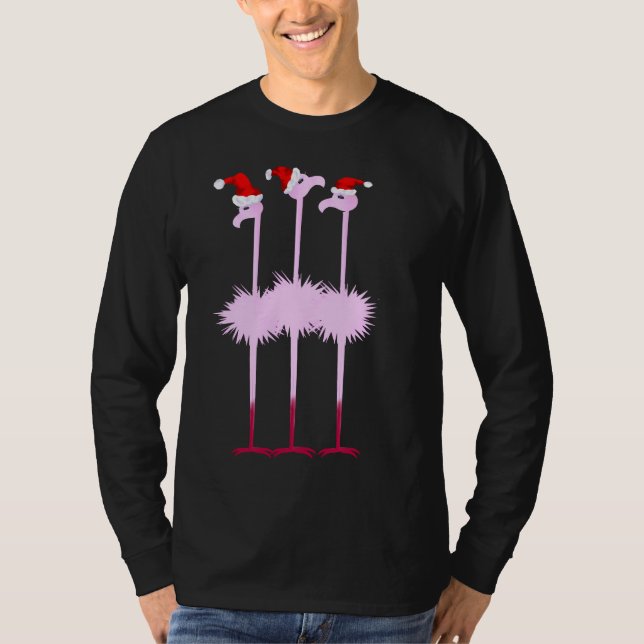 Skjorta för tre julFlamingos T-shirt (Framsida)