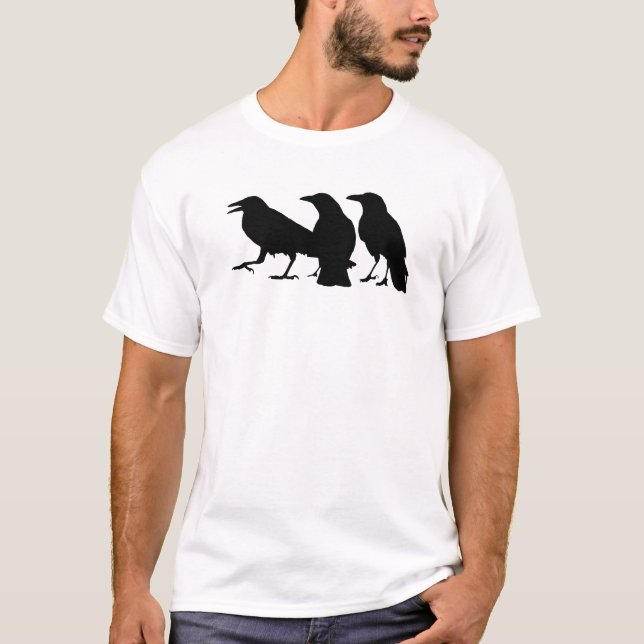Skjorta för tre svart kråkor T Tee Shirt (Framsida)