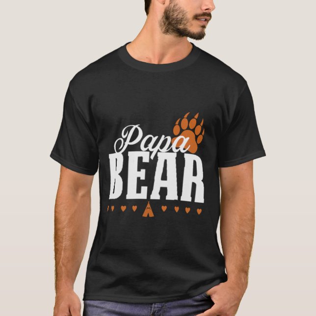 Skjorta för tryck för pappabjörntass t shirt (Framsida)
