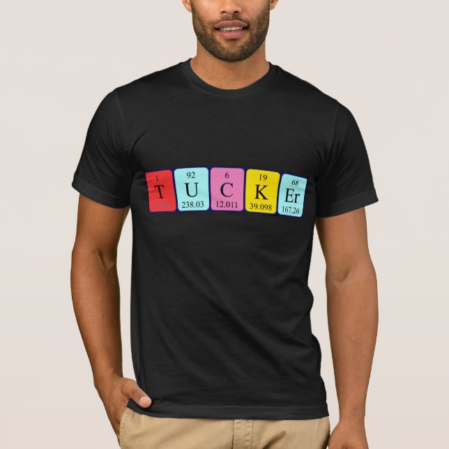 Skjorta för Tucker periodisk bordnamn Tee Shirt (Framsida)