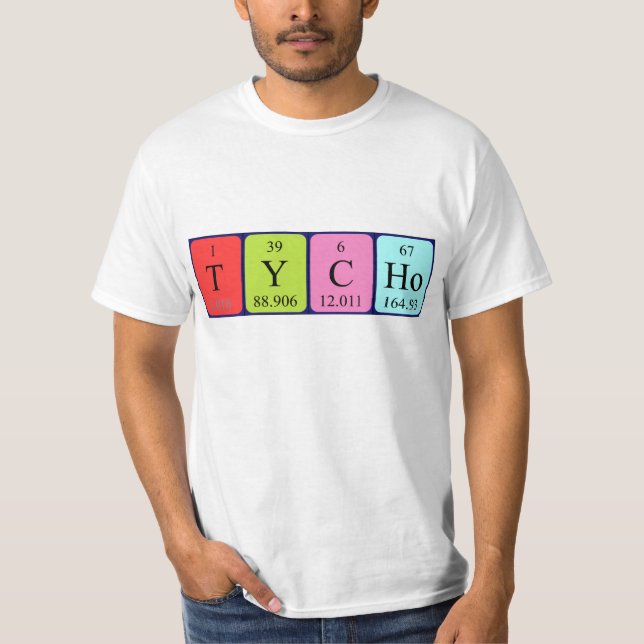 Skjorta för Tycho periodisk bordnamn T-shirt (Framsida)