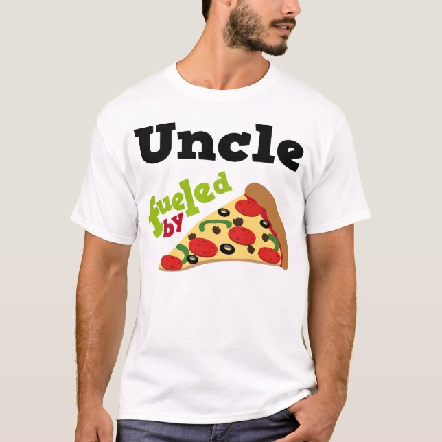 Skjorta för Uncle (rolig) Pizza T Shirt (Framsida)