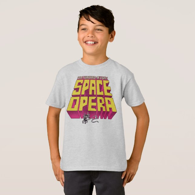 Skjorta för ungdom för opera för lördagnattutrymme tee shirt (Hel framsida)