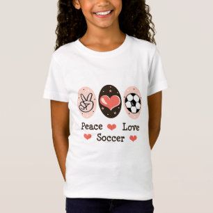 Skjorta för unge T för fredkärlekfotboll T-shirt