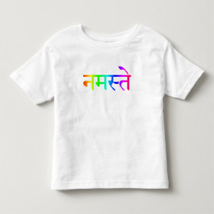 Skjorta för ungeNamaste regnbåge Tee Shirt