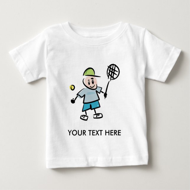 Skjorta för ungetennisutslagsplats med t shirt (Framsida)