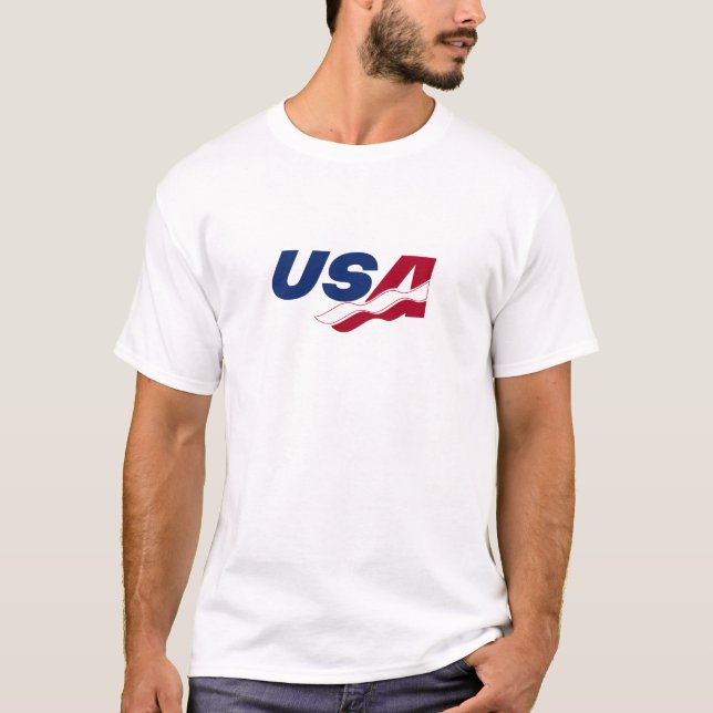 Skjorta för USA Racquetballutslagsplats T-shirt (Framsida)