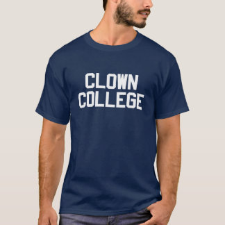 Skjorta för utslagsplats för clownhögskola mörk tee shirt