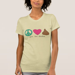 Skjorta för utslagsplats för fredkärlekchoklad t shirt