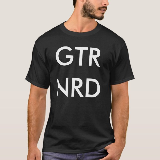 SKJORTA FÖR UTSLAGSPLATS FÖR GITARRNERD GTR NRD TEE SHIRT (Framsida)