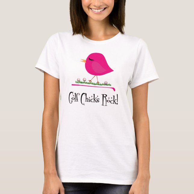 Skjorta för utslagsplats för Golfchicksten Tee Shirt (Framsida)
